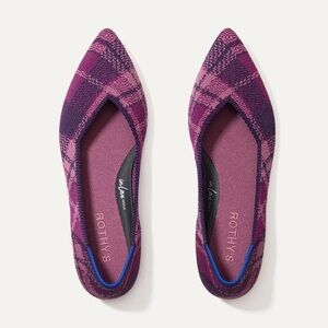 Rothy’s The Point II in Purple Plaid